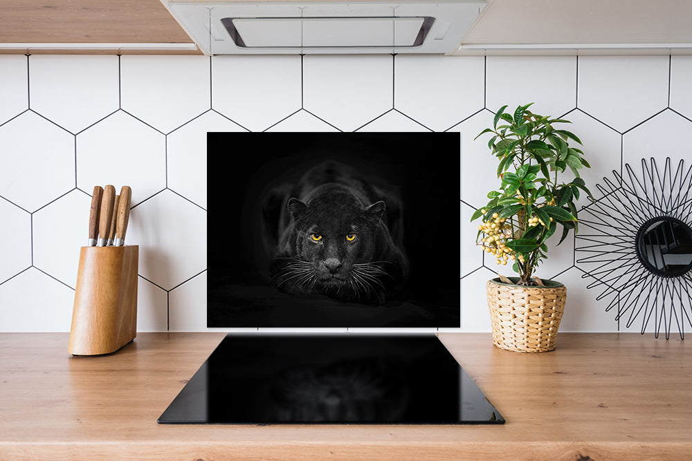Fond de hotte Panthère noire – protectionplaqueinduction