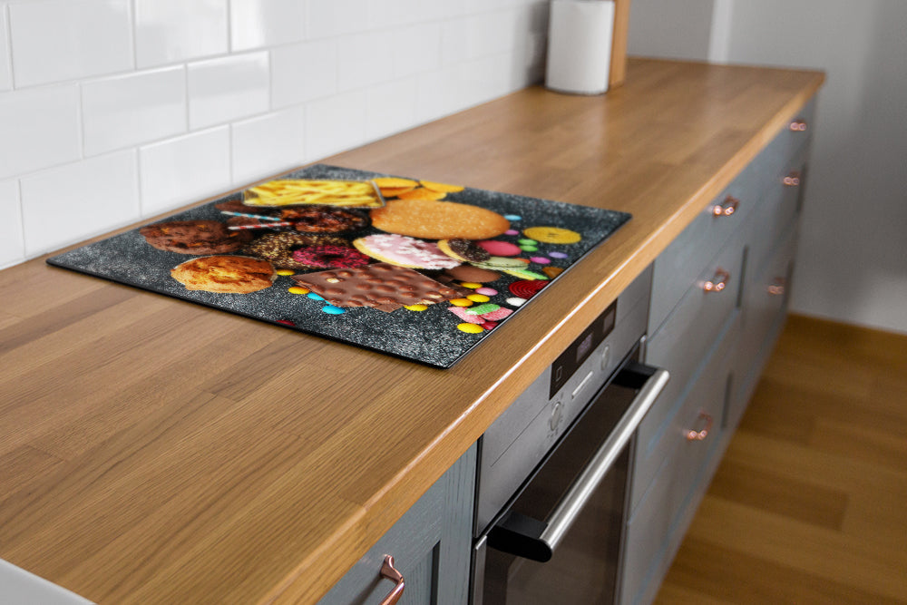 Protège-plaque à induction - Aliments malsains