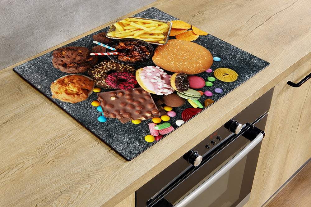 Protège-plaque à induction - Aliments malsains