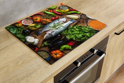 Protège-plaque à induction - Deux poissons