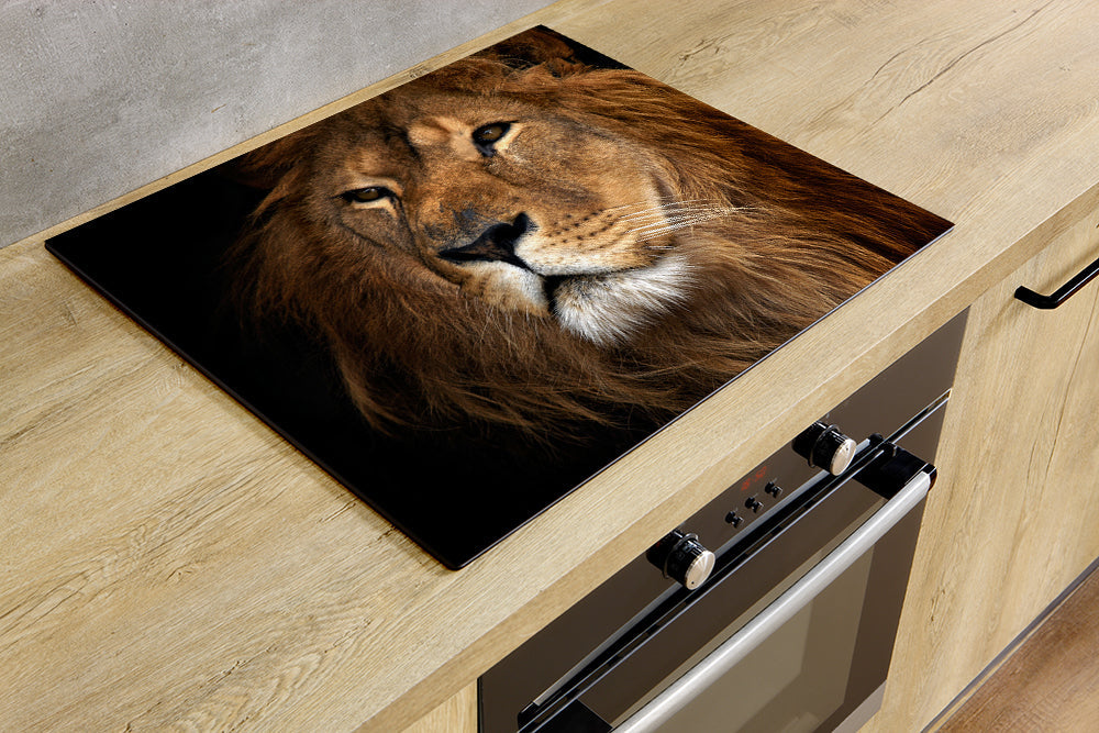 Protège-Plaque Induction - Décoration Cuisine Avec Motif Éléphants - 60x52 Cm