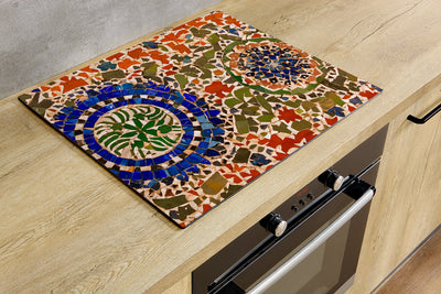 Protège-plaque à induction - Cercles de mosaïque marocaine