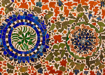 Protège-plaque à induction - Cercles de mosaïque marocaine