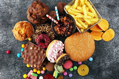 Protège-plaque à induction - Aliments malsains