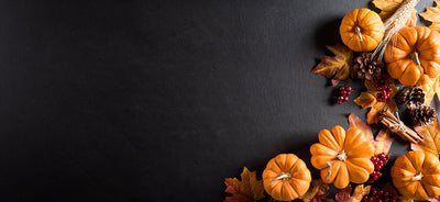 Protège-plaque à induction - Feuilles orange avec citrouilles