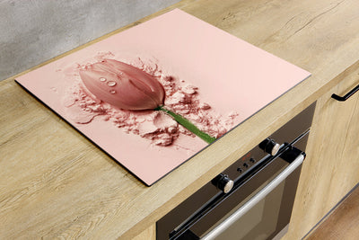 Protège-plaque à induction - Tulipe rose