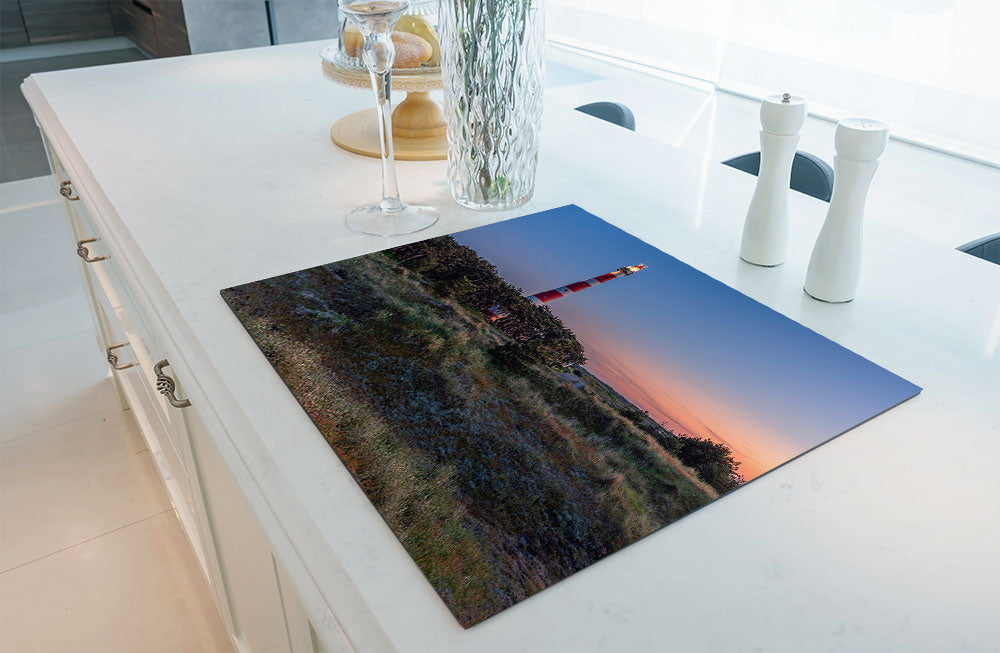 Protège-plaque à induction - Phare avec coucher de soleil
