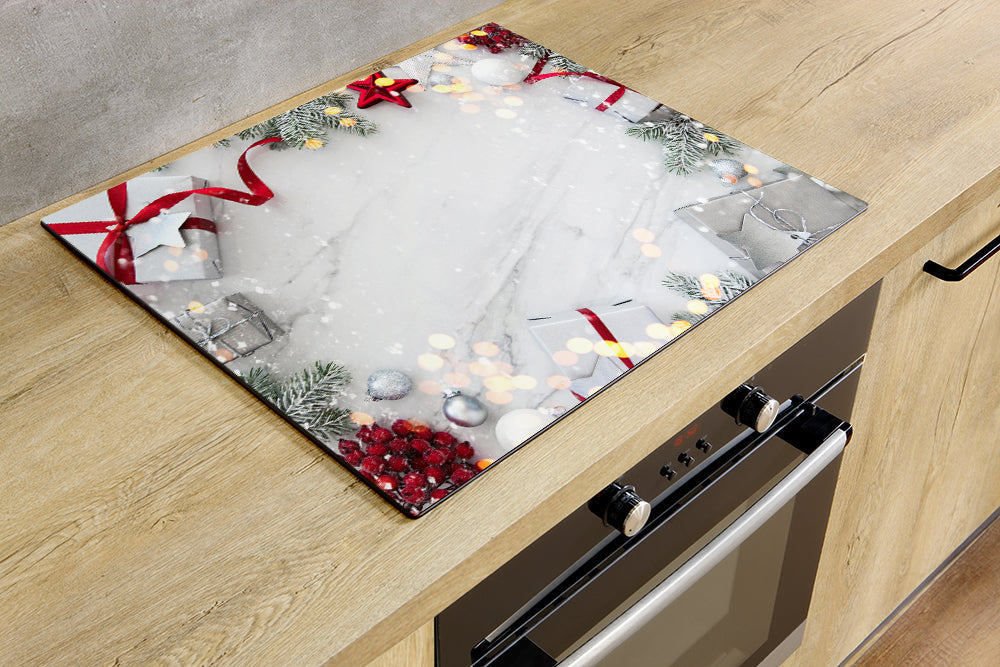 Protège-plaque à induction - Noël blanc