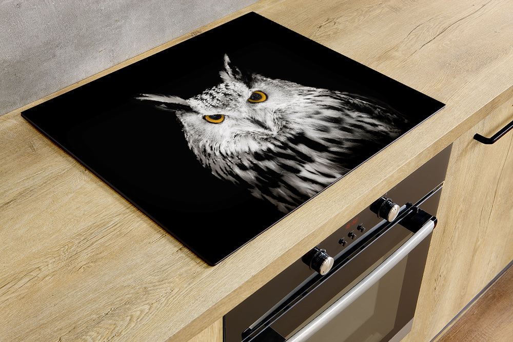 Protège-plaque à induction - Hibou blanc
