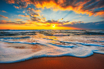 Protège-plaque à induction - Mer avec coucher de soleil