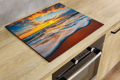 Protège-plaque à induction - Mer avec coucher de soleil