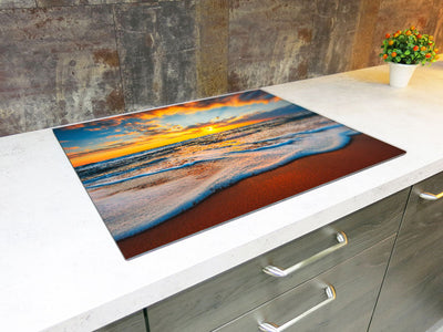 Protège-plaque à induction - Mer avec coucher de soleil
