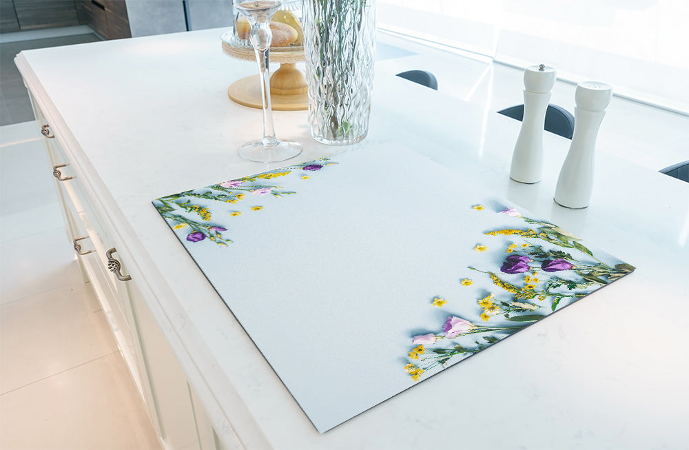 Protège-plaque à induction - Petites fleurs
